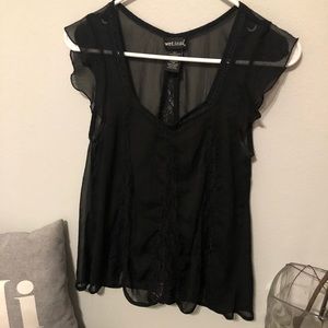 Black sheer top